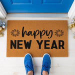 doormat, doormats, funny doormat, funny doormats, welcome mat, door mat, Happy New Year, new years decor, holiday gift, Coir Doormat, holiday doormat, New Year Gift, front door mat