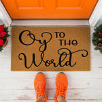 doormat, doormats, funny doormat, funny doormats, welcome mat, door mat, oy to the world, Jewish doormat, hanukkah decoration, holiday doormat, happy chanukah, happy hanukkah, funny welcome mat