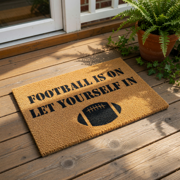 doormat, doormats, funny doormat, funny doormats, welcome mat, door mat, Football Doormat, Housewarming Gift, Football Lover Gift, Football Gift, Sports Doormat, football fan gift, Football Welcome Mat
