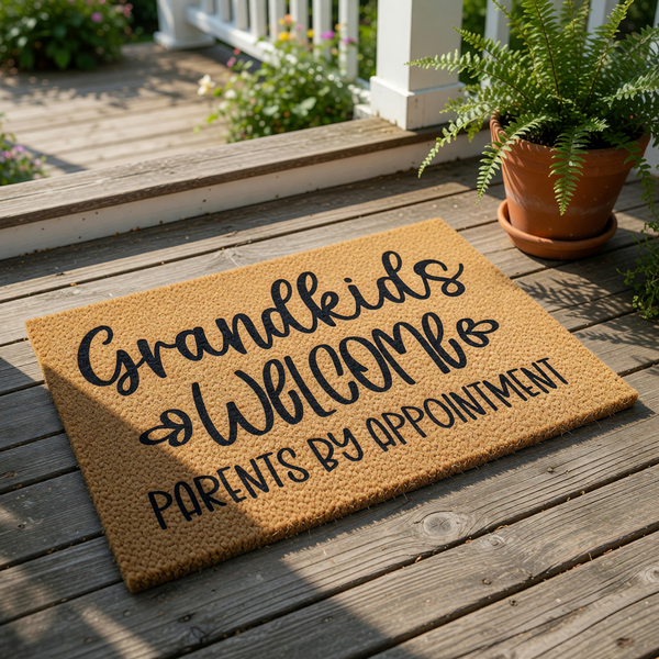 doormat, doormats, funny doormat, funny doormats, welcome mat, door mat, housewarming gift, grandma gift, grandkids welcome, grandparents gift, Grandparents Gifts, Doormat for Grandma, grandparent doormat