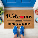 a welcome mat that says welcome to my classroom