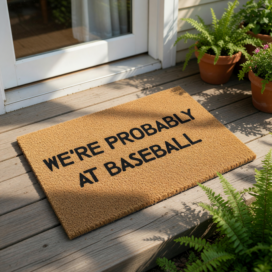 doormat, doormats, funny doormat, funny doormats, welcome mat, door mat, Baseball Doormat, housewarming gift, Sports Doormat, baseball gift, front door mat, New Home Gift, Baseball Family