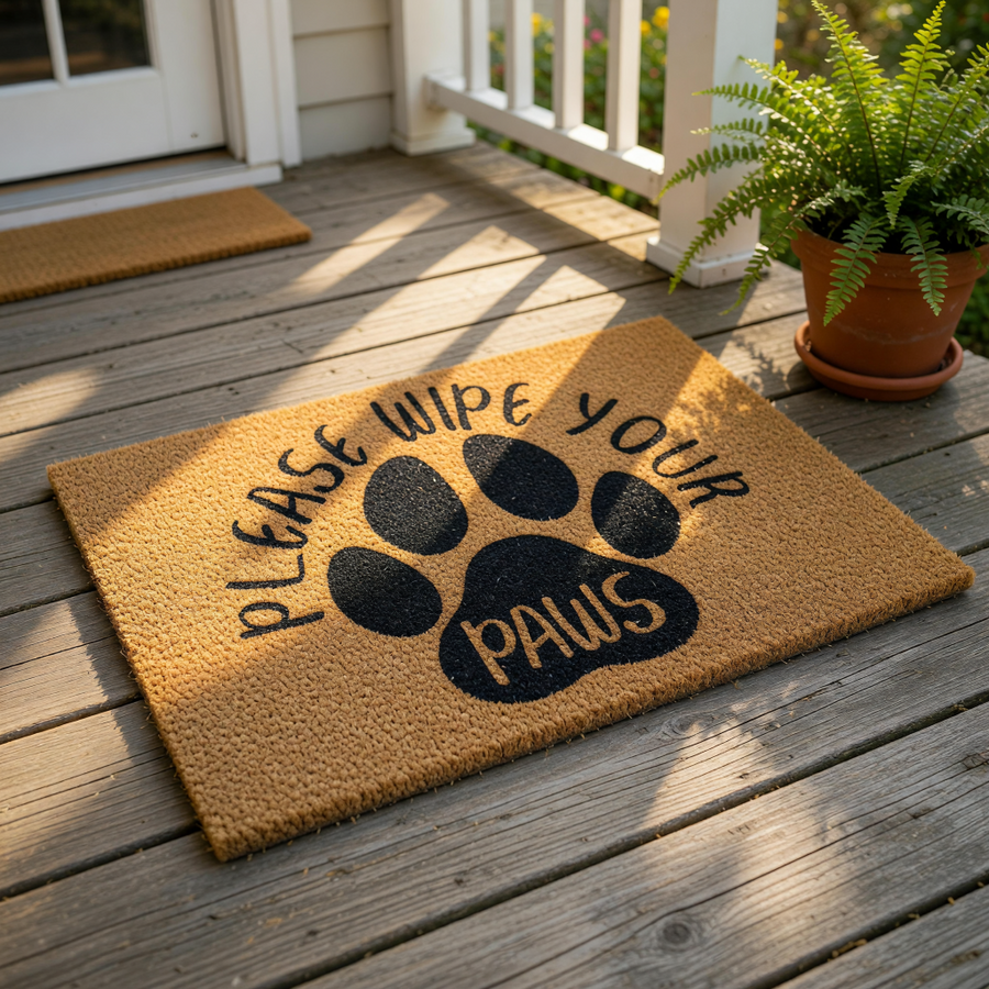doormat, doormats, funny doormat, funny doormats, welcome mat, door mat, Dog Lover Gift, Housewarming Gift, dog doormat, paw print doormat, paw print mat, front door mat, pet lover gift