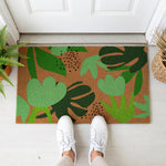 Tropical Leaves Doormat Monstera Leaf Entry Mat Botanical 1879