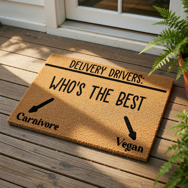 doormat, doormats, funny doormat, funny doormats, welcome mat, door mat, housewarming gift, new home gift, Funny Welcome Mat, delivery driver mat, Funny Gift, delivery driver, gag gift
