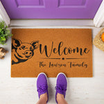 doormat, doormats, funny doormat, funny doormats, welcome mat, door mat, housewarming gift, new home gift, pig lover gift, custom doormat, personalized doormat, Personalized Gift, wedding gifts