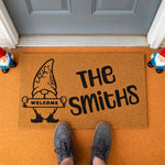 a welcome mat that says the smiths on it