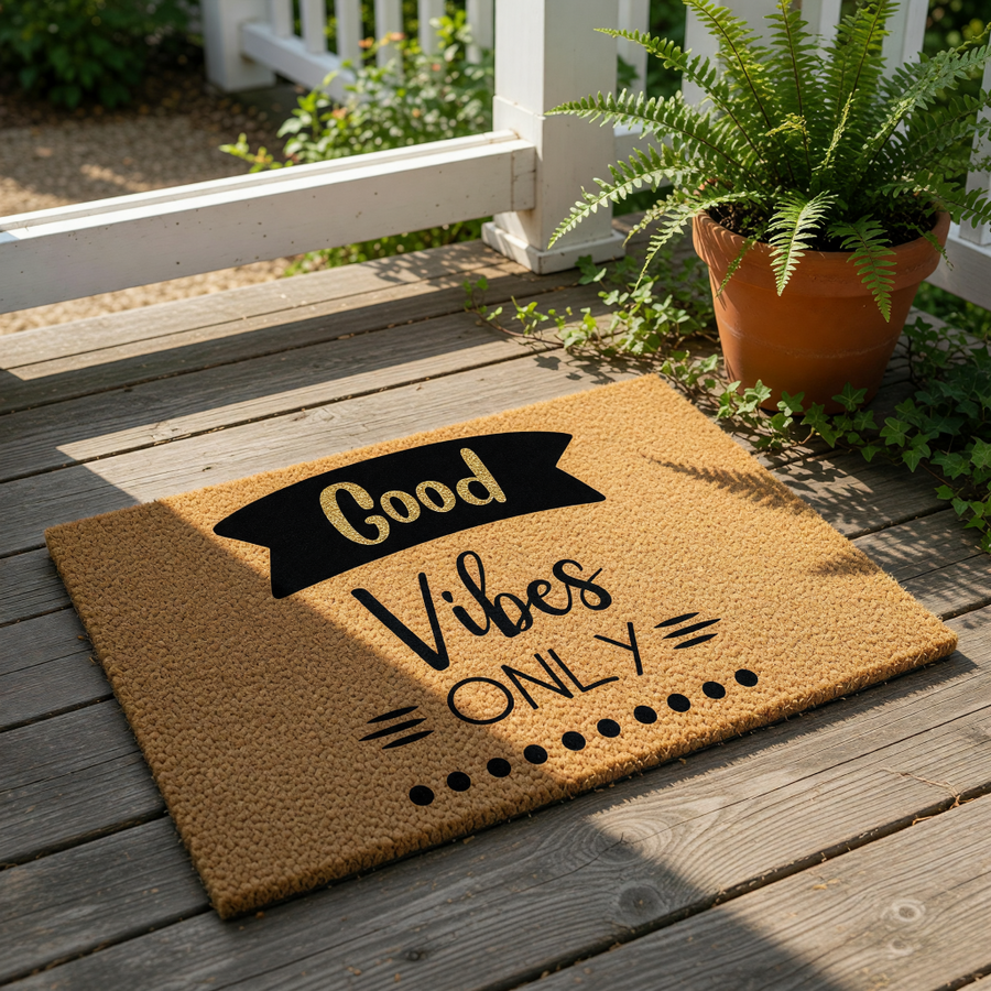 doormat, doormats, funny doormat, funny doormats, welcome mat, door mat, housewarming gift, front door mat, new home gift, coir doormat, entryway rug, good vibes doormat, custom doormat