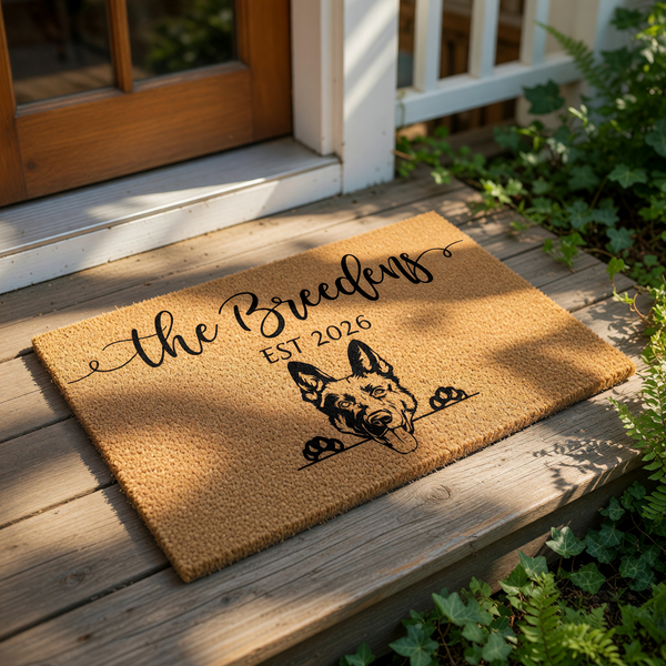 doormat, doormats, funny doormat, funny doormats, welcome mat, door mat, Personalized Doormat, Housewarming Gift, Custom Doormat, German Shepherd Gift, New Home Gift, custom welcome mat, new homeowner gift