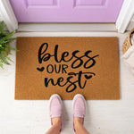 doormat, doormats, funny doormat, funny doormats, welcome mat, door mat, Housewarming Gift, Front Door Mat, Bless Our Nest, coir doormat, housewarming mat, door rug, wedding gift