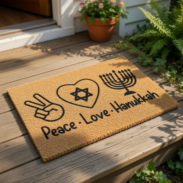 doormat, doormats, funny doormat, funny doormats, welcome mat, door mat, Hanukkah Decorations, hanukkah gifts, Hanukkah Doormat, Happy Hanukkah, holiday gift, Hanukkah Decor, holiday doormat