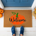 doormat, doormats, funny doormat, funny doormats, welcome mat, door mat, pumpkin doormat, fall doormat, fall welcome mat, fall pumpkin doormat, fall door mat, seasonal doormat, thanksgiving mat
