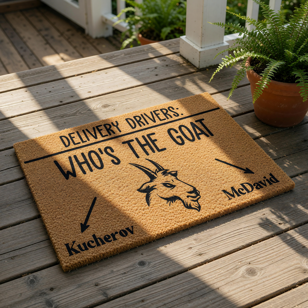 doormat, doormats, funny doormat, funny doormats, welcome mat, door mat, housewarming gift, hockey lover gift, hockey gifts, closing gift, realtor gift, new home gift, personalized doormat