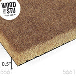 a close-up of a straw mat or straw-like material, with the text "WOOD BY STU" prominently displayed above it.
