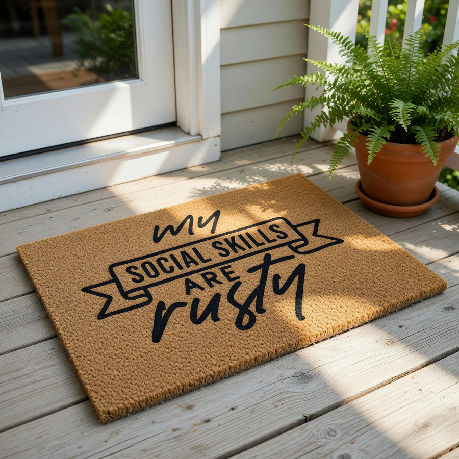 A textured area rug with the phrase "FOOTBALL VIBES" printed on it, along with two football images.