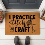 doormat, doormats, funny doormat, funny doormats, welcome mat, door mat, gift for crafter, crafting gift, Housewarming Gift, creative gift, sewing room gift, New Home Gift, seamstress gift
