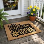doormat, doormats, funny doormat, funny doormats, welcome mat, door mat, spring doormat, Housewarming Gift, front door mat, floral doormat, Spring Welcome Mat, Hello Spring Doormat, Welcome Doormat