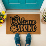 doormat, doormats, funny doormat, funny doormats, welcome mat, door mat, spring doormat, Housewarming Gift, front door mat, floral doormat, Spring Welcome Mat, Hello Spring Doormat, Welcome Doormat