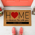 a close up of a door mat with measurements