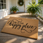 doormat, doormats, funny doormat, funny doormats, welcome mat, door mat, Housewarming gift, New home gift, Happy place doormat, front door mat, coir doormat, entryway rug, welcome doormat