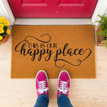 doormat, doormats, funny doormat, funny doormats, welcome mat, door mat, Housewarming gift, New home gift, Happy place doormat, front door mat, coir doormat, entryway rug, welcome doormat