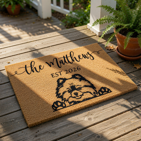 doormat, doormats, funny doormat, funny doormats, welcome mat, door mat, personalized doormat, Housewarming Gift, Pomeranian Gift, custom doormat, custom welcome mat, Pomeranian doormat, new homeowner gift