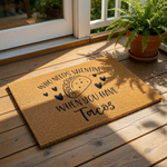 doormat, doormats, funny doormat, funny doormats, welcome mat, door mat, taco doormat, funny welcome mat, taco lover gift, foodie gift, funny door mat, funny gift, taco welcome mat