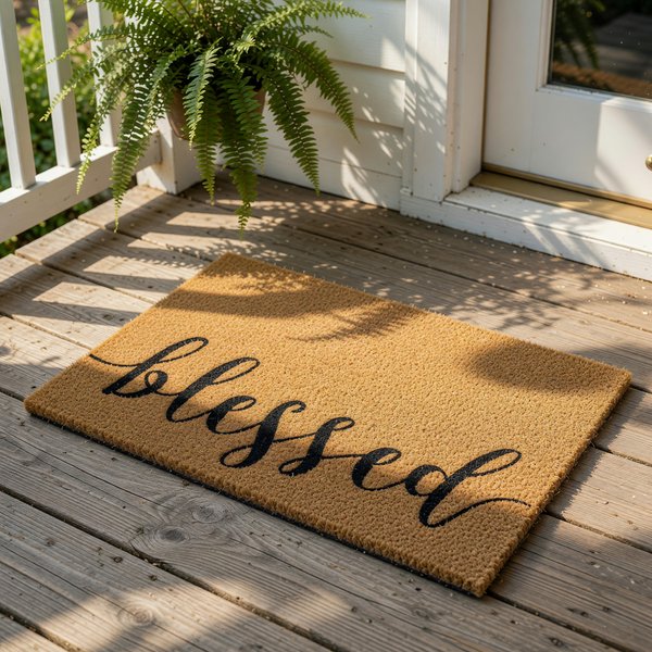doormat, doormats, funny doormat, funny doormats, welcome mat, door mat, Housewarming Gift, Blessed Doormat, New Home Gift, christian doormat, personalized doormat, Welcome Doormat, Closing Gift