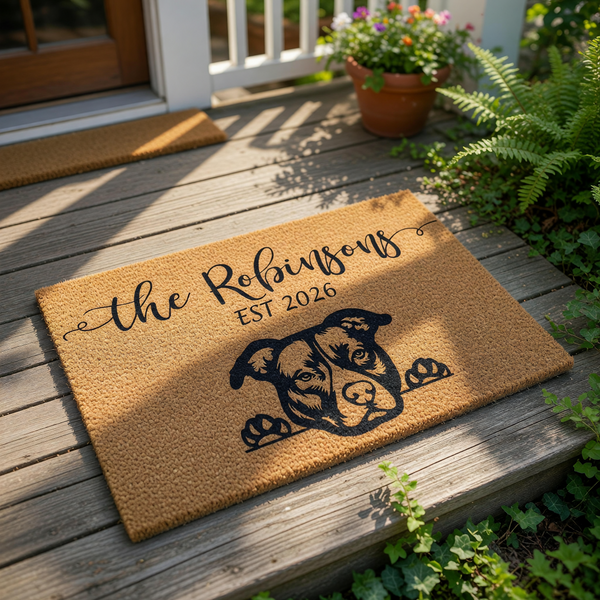 doormat, doormats, funny doormat, funny doormats, welcome mat, door mat, front door mat, Pit Bull Doormat, Housewarming Gift, house warming gift, fathers day, Welcome Doormats, Home Doormat
