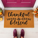 doormat, doormats, funny doormat, funny doormats, welcome mat, door mat, housewarming gift, fall doormat, thankful doormat, thanksgiving decor, grateful doormat, thanksgiving doormat, personalized doormat