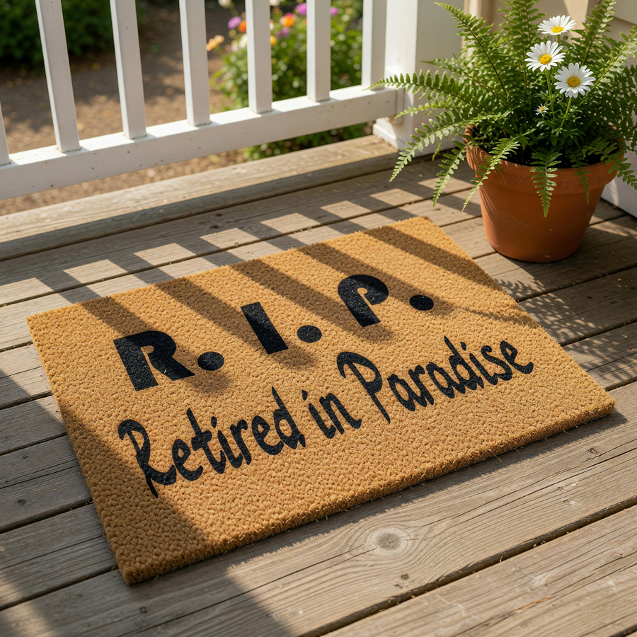 doormat, doormats, funny doormat, funny doormats, welcome mat, door mat, Retirement Gift, housewarming gift, funny welcome mat, retirement gift mat, funny door mat, Funny Retirement, retirement gift idea
