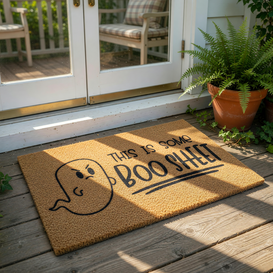 doormat, doormats, funny doormat, funny doormats, welcome mat, door mat, halloween doormat, funny welcome mat, halloween gift, halloween mat, spooky doormat, Ghost Doormat, funny halloween mat