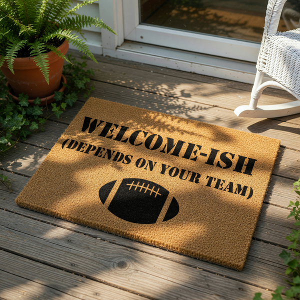 doormat, doormats, funny doormat, funny doormats, welcome mat, door mat, football doormat, housewarming gift, football lover gift, Football Gift, football fan gift, Coir Doormat, funny welcome mat