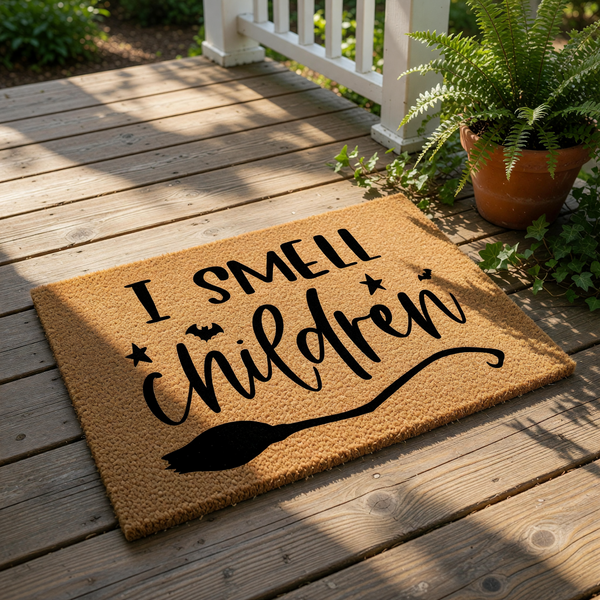 doormat, doormats, funny doormat, funny doormats, welcome mat, door mat, Halloween doormat, i smell children, Fall Doormat, hocus pocus doormat, happy halloween, hocus pocus, halloween coir rug