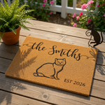 doormat, doormats, funny doormat, funny doormats, welcome mat, door mat, housewarming gift, custom doormat, cat lover gift, cat mom gift, new home gift, Personalized Doormat, personalized mat