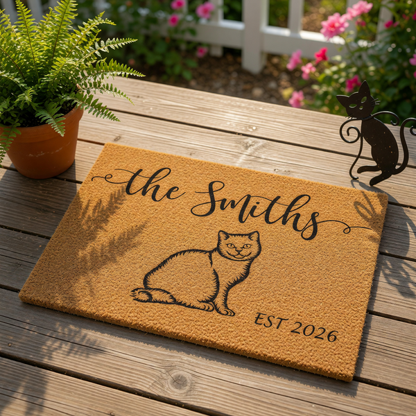 doormat, doormats, funny doormat, funny doormats, welcome mat, door mat, housewarming gift, custom doormat, cat lover gift, cat mom gift, new home gift, Personalized Doormat, personalized mat