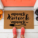 a door mat that says, annick amuck amuck
