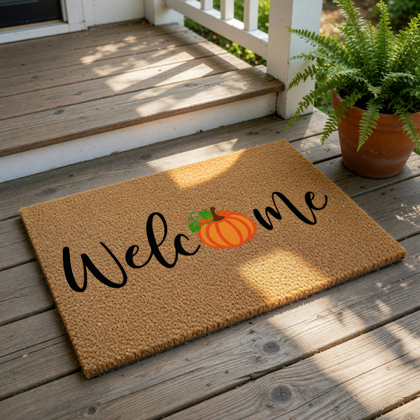 doormat, doormats, funny doormat, funny doormats, welcome mat, door mat, pumpkin doormat, fall doormat, halloween doormat, autumn doormat, fall welcome mat, Front Door Mat, fall pumpkin doormat