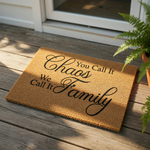 doormat, doormats, funny doormat, funny doormats, welcome mat, door mat, housewarming gift, new home gift, front door mat, chaos doormat, family doormat, funny welcome mat, coir doormat