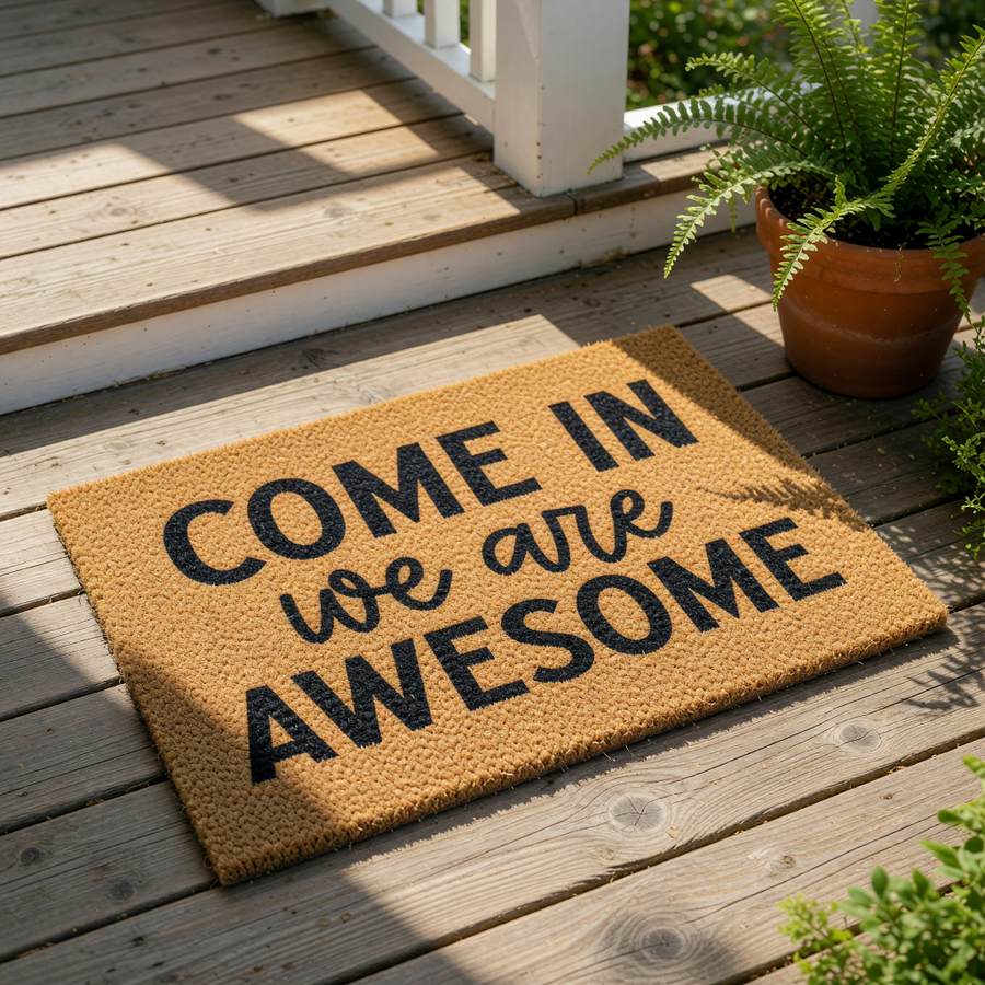 doormat, doormats, funny doormat, funny doormats, welcome mat, door mat, funny welcome mat, housewarming gift, front door mat, new home gift, welcome doormat, sarcastic doormat, closing gift