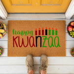 doormat, doormats, funny doormat, funny doormats, welcome mat, door mat, Kwanzaa Gift, Happy Kwanzaa, Kwanzaa Decor, kwanzaa celebration, Holiday doormat, Coir Mat, Outdoor Doormat