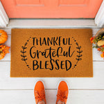 doormat, doormats, funny doormat, funny doormats, welcome mat, door mat, housewarming gift, fall doormat, thankful doormat, front door mat, personalized doormat, thanksgiving doormat, blessed doormat