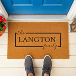 Custom Family Name Doormat: Personalized Grey Welcome Mat 1915