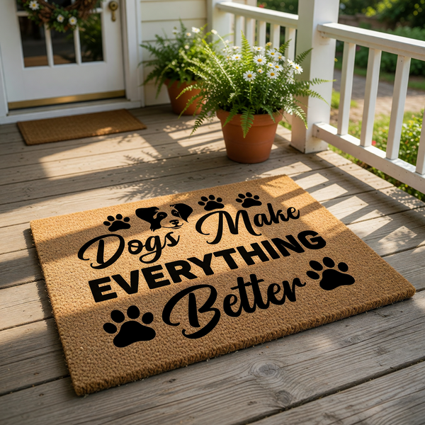 doormat, doormats, funny doormat, funny doormats, welcome mat, door mat, housewarming gift, Dog Lover Gift, Dog Lover Doormat, front door mat, Dog Welcome Mat, dog mom gift, funny dog doormat