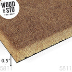 a close-up of a straw mat or straw-like material, with the text "WOOD BY STU" prominently displayed above it.