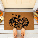 a pair of doormats with measurements for each of them