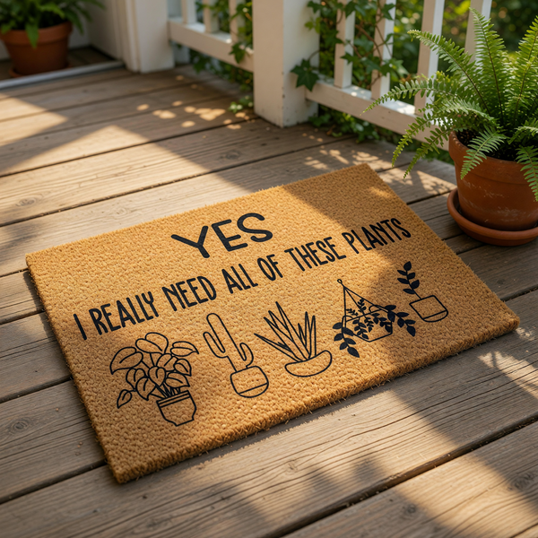 doormat, doormats, funny doormat, funny doormats, welcome mat, door mat, housewarming gift, plant lover gift, front door mat, plant doormat, coir doormat, new home gift, funny welcome mat