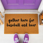 doormat, doormats, funny doormat, funny doormats, welcome mat, door mat, gift for dad, fathers day gift, baseball fan gift, beer lover gift, housewarming gift, new home gift