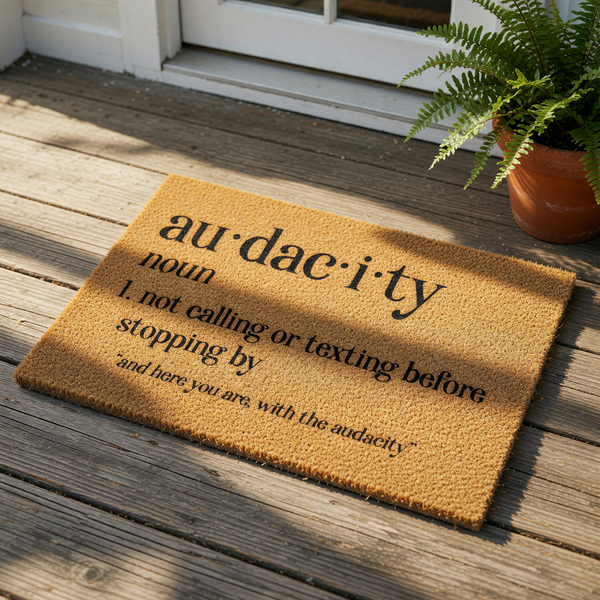 a definition of the word "audacity" in a clear and concise manner, without any redundancy or vague wording.