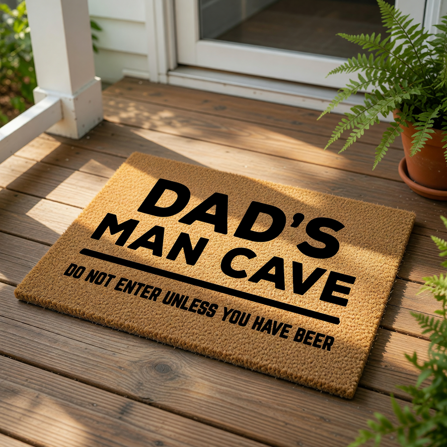 doormat, doormats, funny doormat, funny doormats, welcome mat, door mat, fathers day gift, dad doormat, dad gift, man cave decor, housewarming gift, gift for dad, funny welcome mat